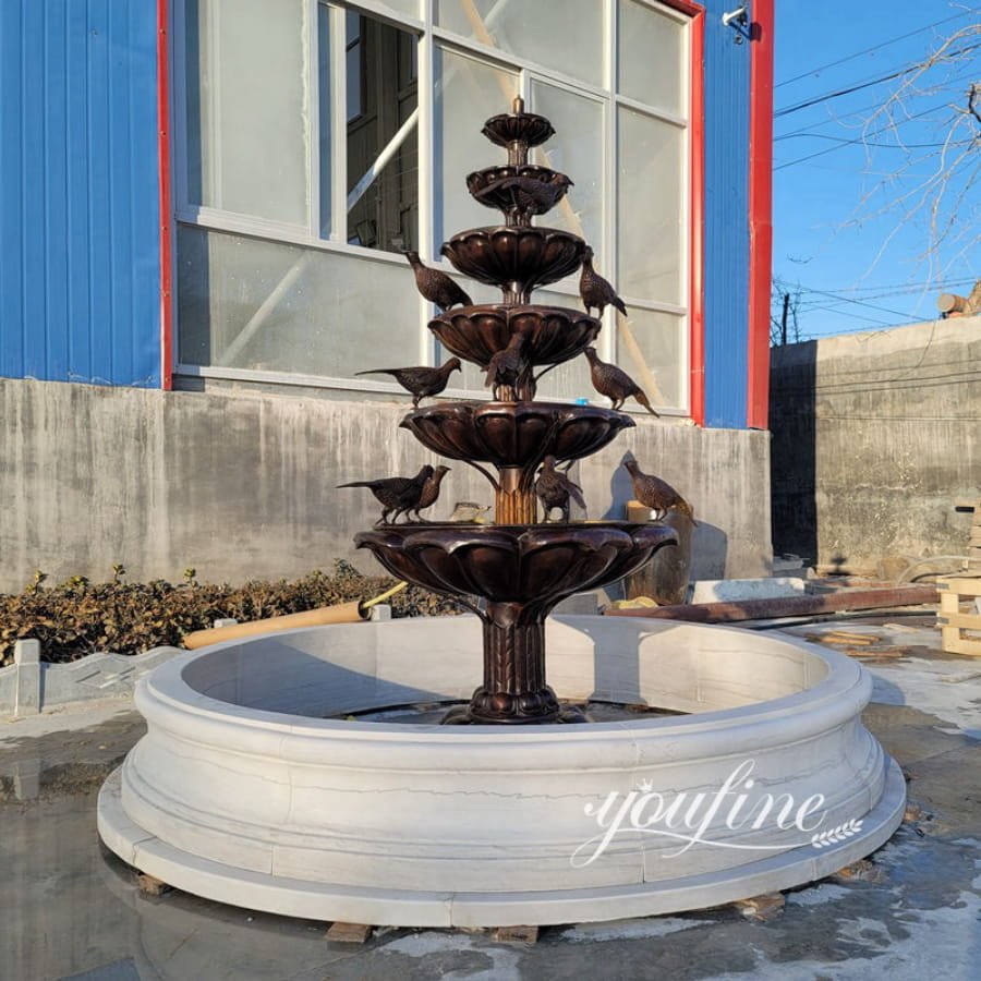 Factory Price Bronze Bird Fountain