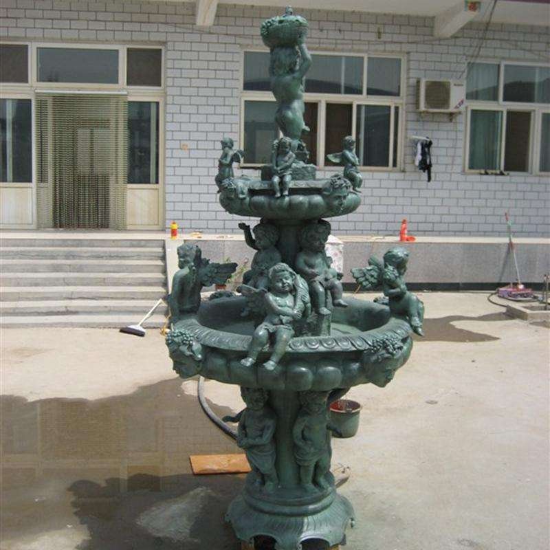 Bronze Cherub Statue Fountain