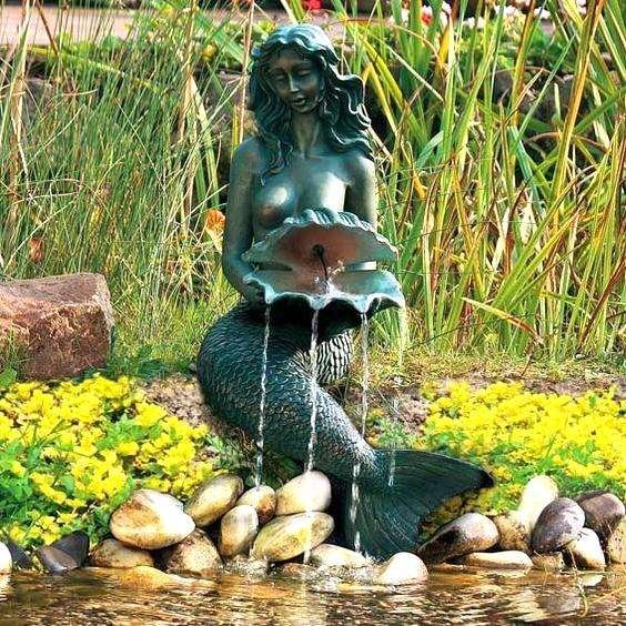 Bronze Mermaid Fountain