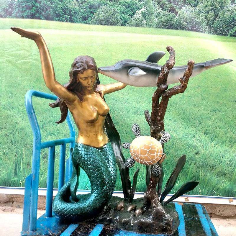 Bronze Mermaid Fountain