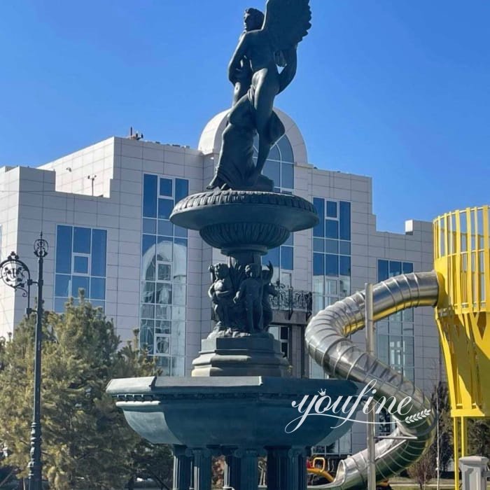 large bronze fountain