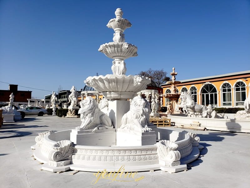 marble lion fountain