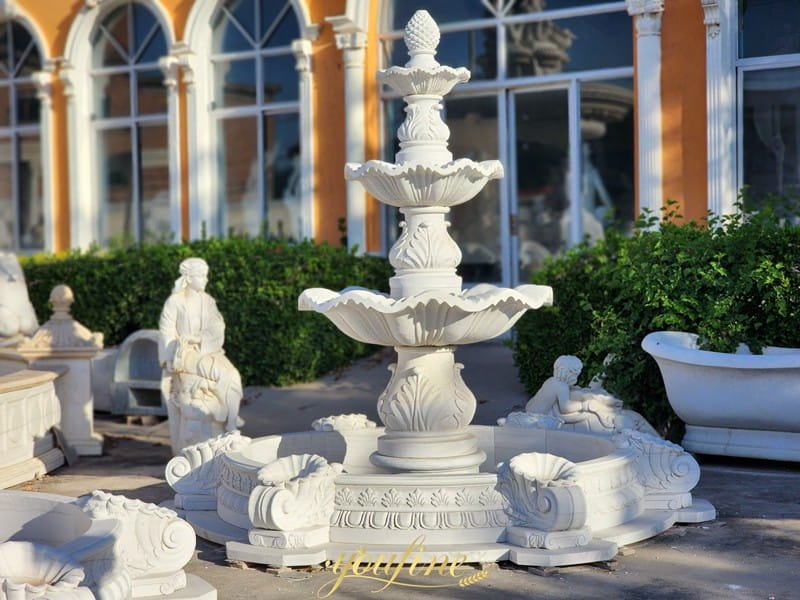 marble tiered fountain