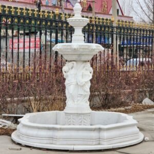 hand carved marble lady fountain 1