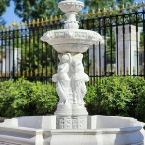 hand carved marble lady fountain 2