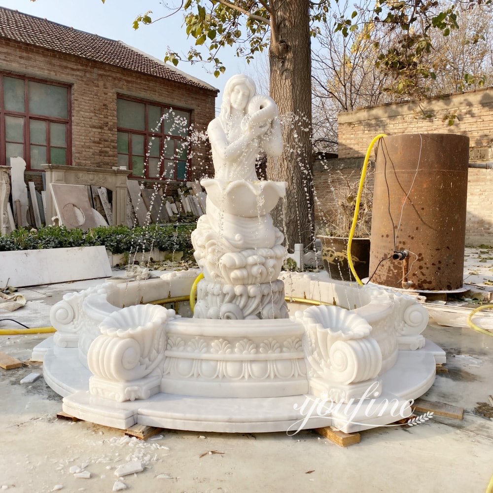 large marble lady fountain sculpture 1