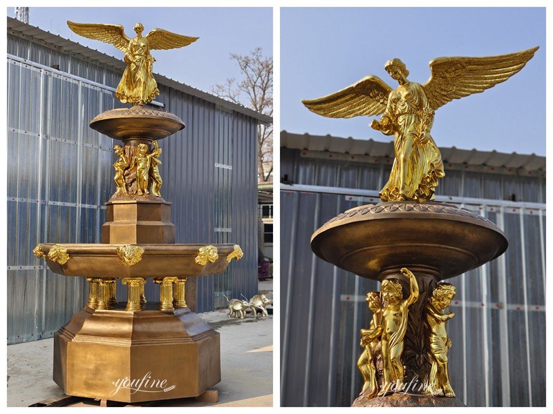 gold bronze bethesda fountain replica from the youfine factory