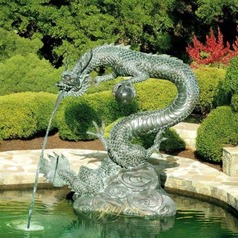 popular bronze dragon fountain for garden decor