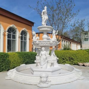 three layer large marble poseidon water fountain factory photo