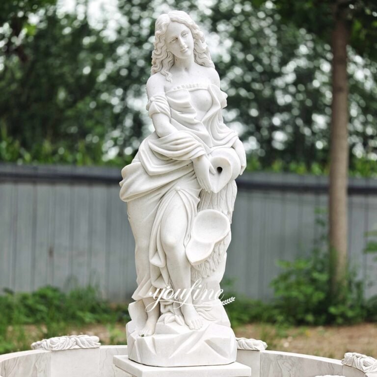 Greek Goddess Aphrodite Water Fountain Statue Detail