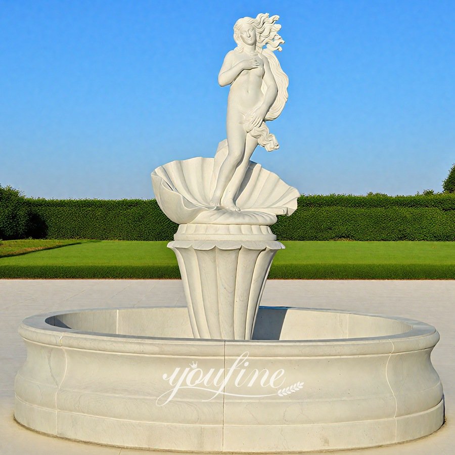 large marble birth of venus water fountain for outdoor decor