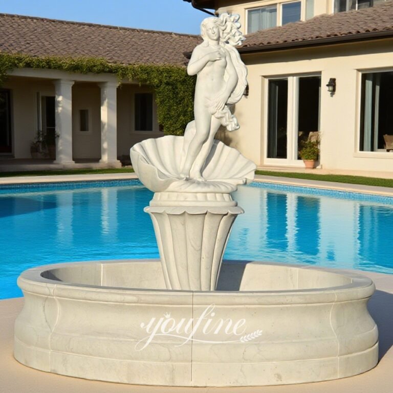 large hand carved marble birth of venus water fountain for yard decor