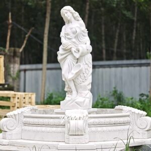 Marble Greek Goddess Aphrodite Water Fountain Side View