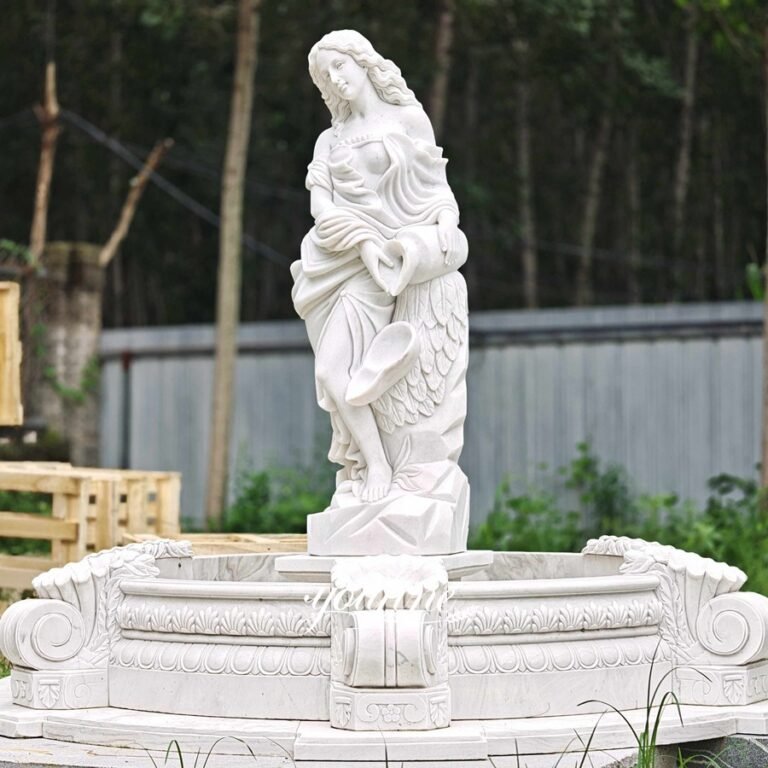 Marble Greek Goddess Aphrodite Water Fountain Side View
