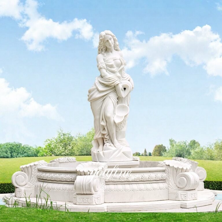 white marble greek goddess aphrodite water fountain for garden decor