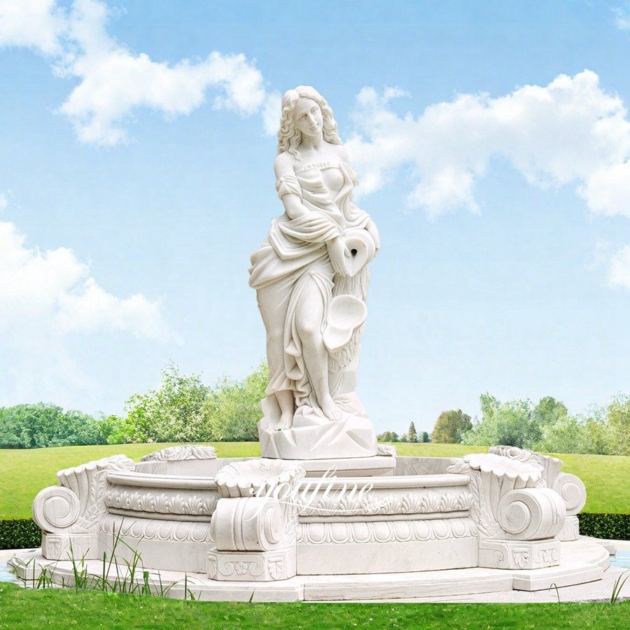 white marble greek goddess aphrodite water fountain for garden decor