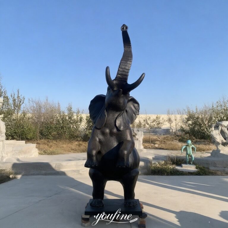 bronze outdoor black elephant fountain for sale