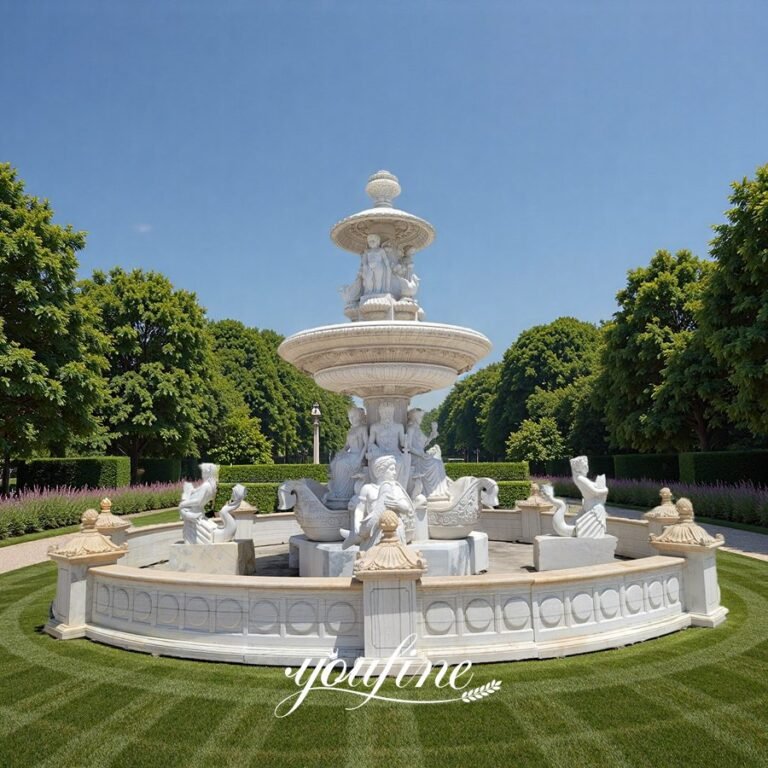 large marble place de la concorde fountain replica for manor decor