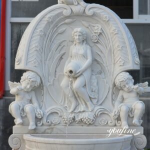 stunning marble greek wall fountain statue detail