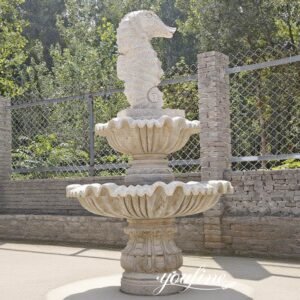 carved marble seahorse fountain for sale