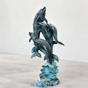 custom cast five bronze dolphin statue fountain