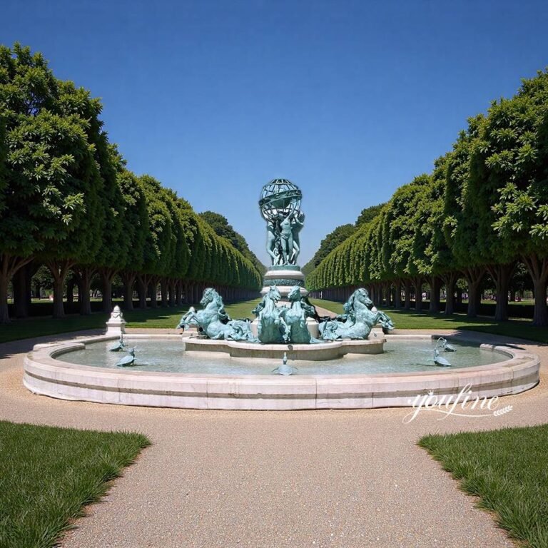 large paris bronze observatory horse fountain for sale