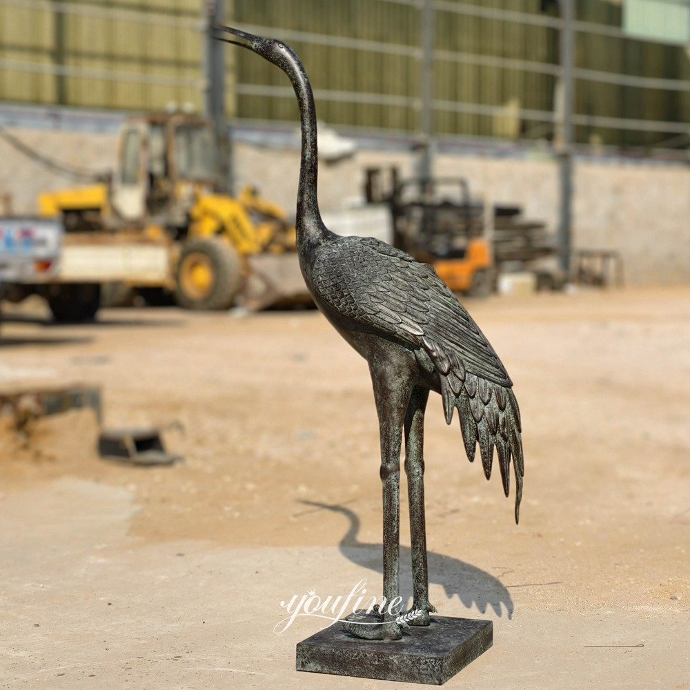 large bronze crane garden fountain large bronze crane garden fountain