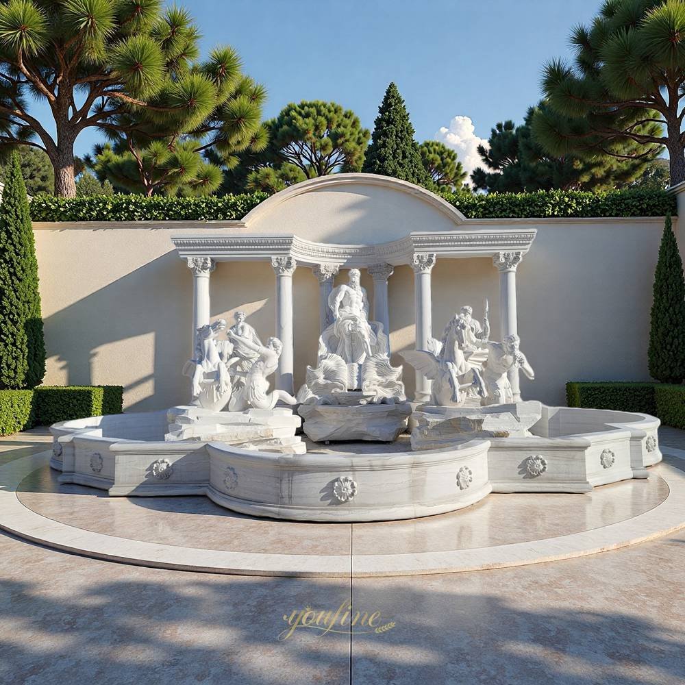 large marble trevi fountain replica