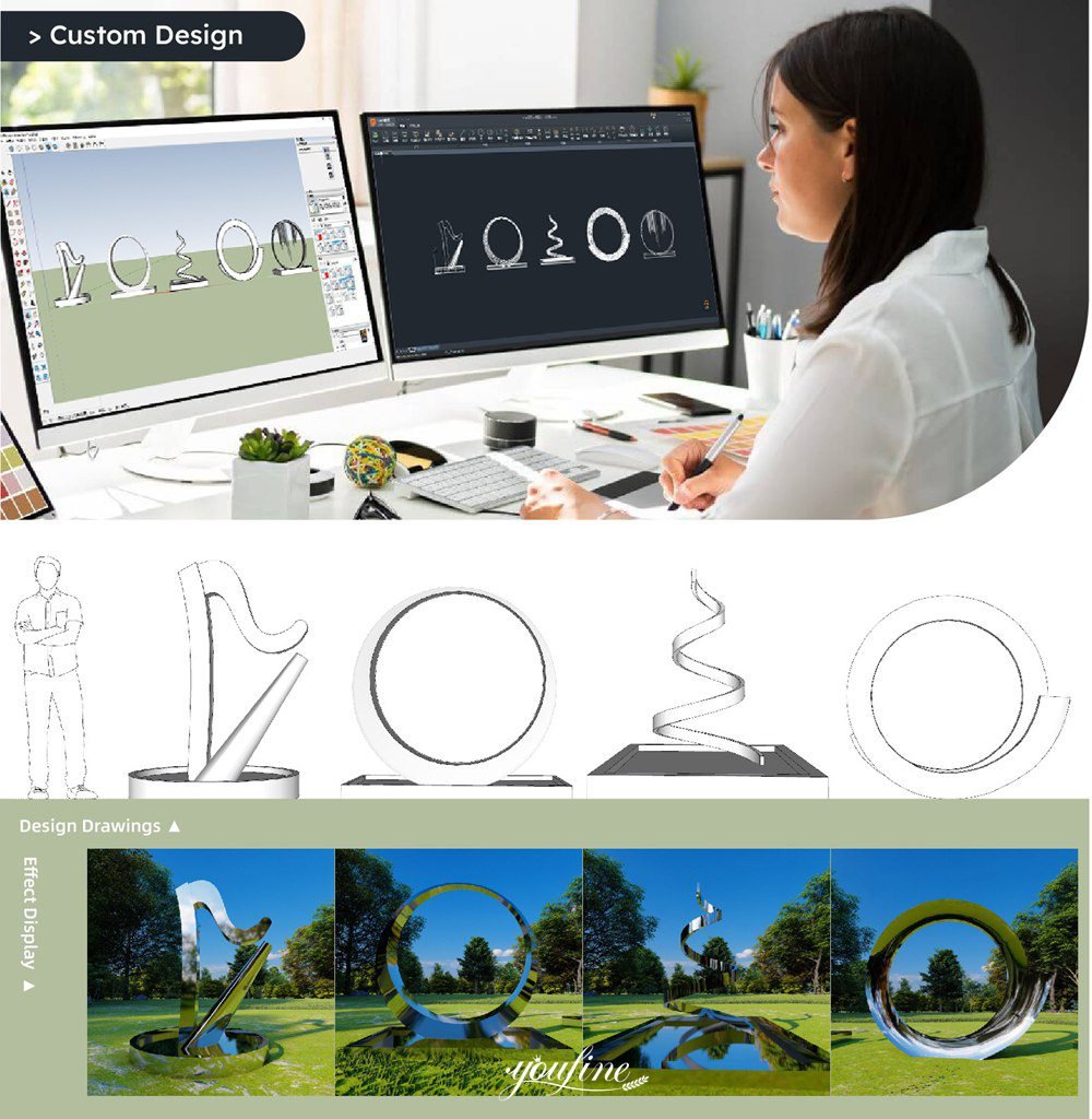 custom design for stainless steel fountains