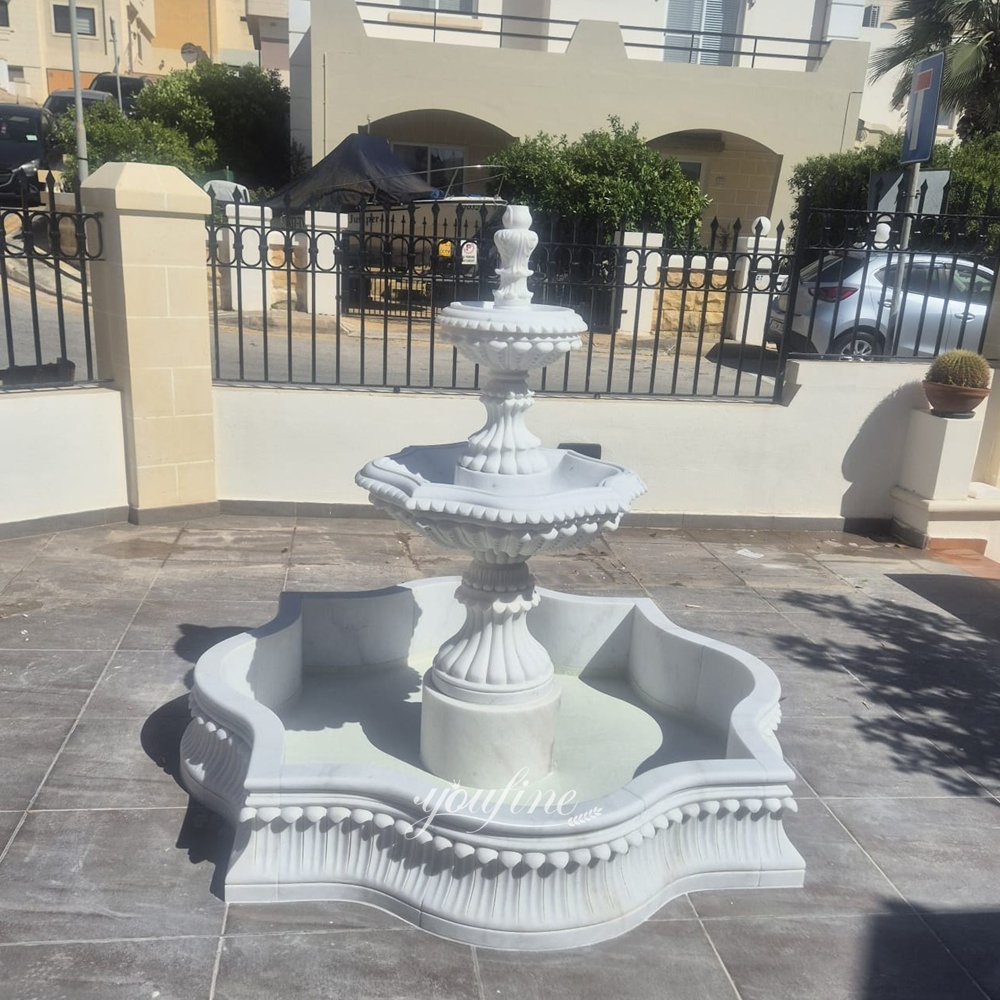 feedback on maltese marble tiered fountain