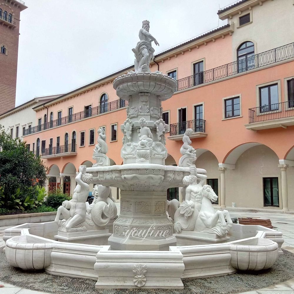 feedback on the large marble poseidon statue fountain for an italian community