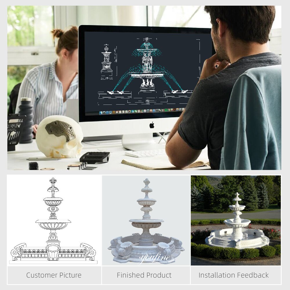 custom marble fountains