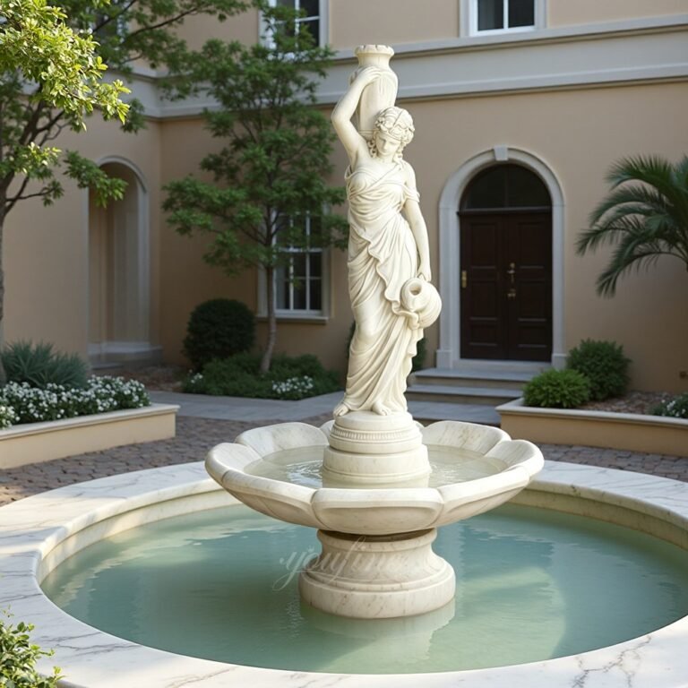 7 feet marble rebecca at the well statue fountain for yard