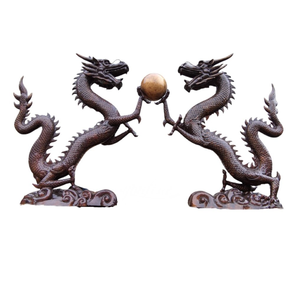 bronze large two dragons playing with pearl fountain for sale bronze large two dragons playing with pearl fountain for sale