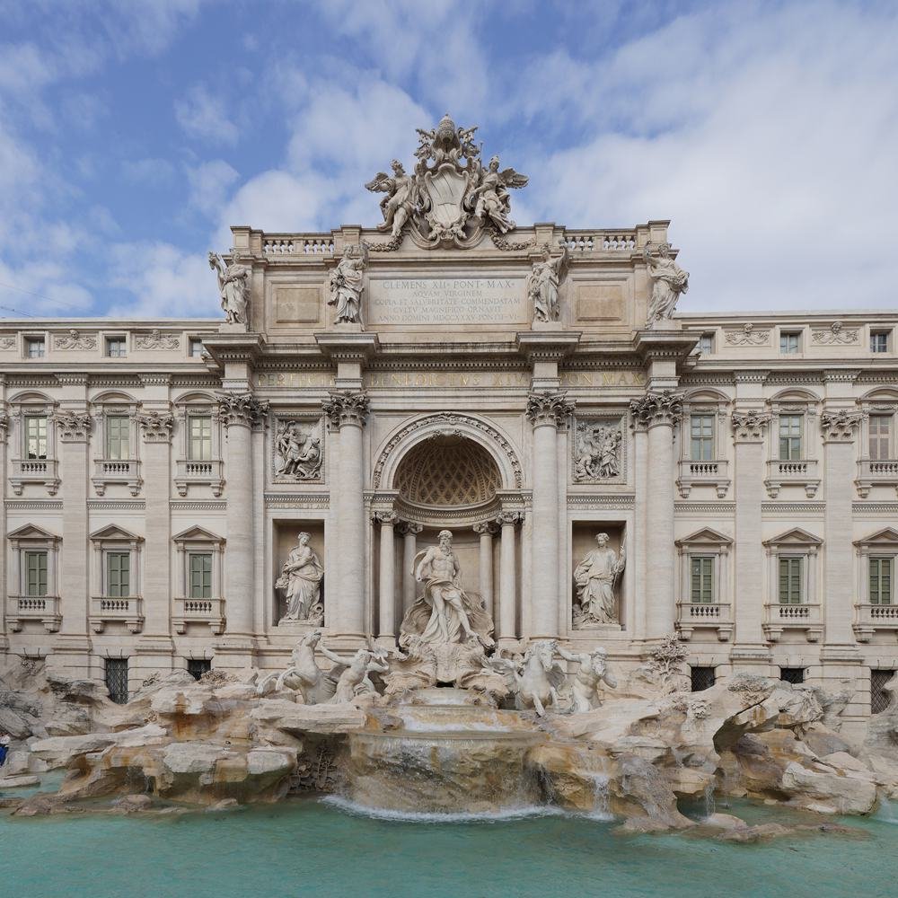 famous trevi fountain
