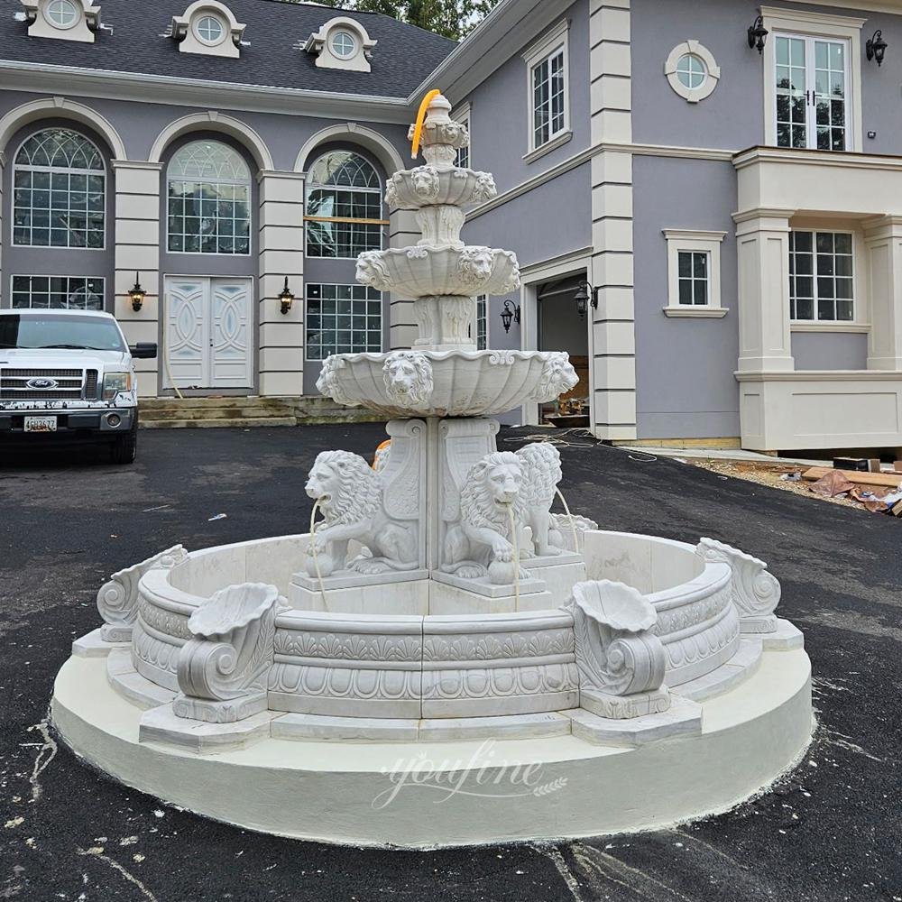 American driveway marble lion fountain feedback