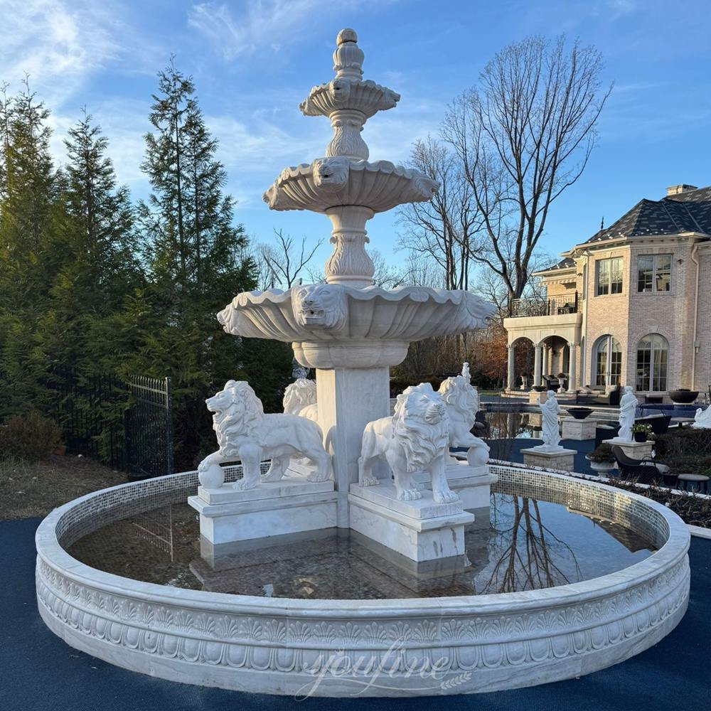 American high end villa marble lion fountain feedback