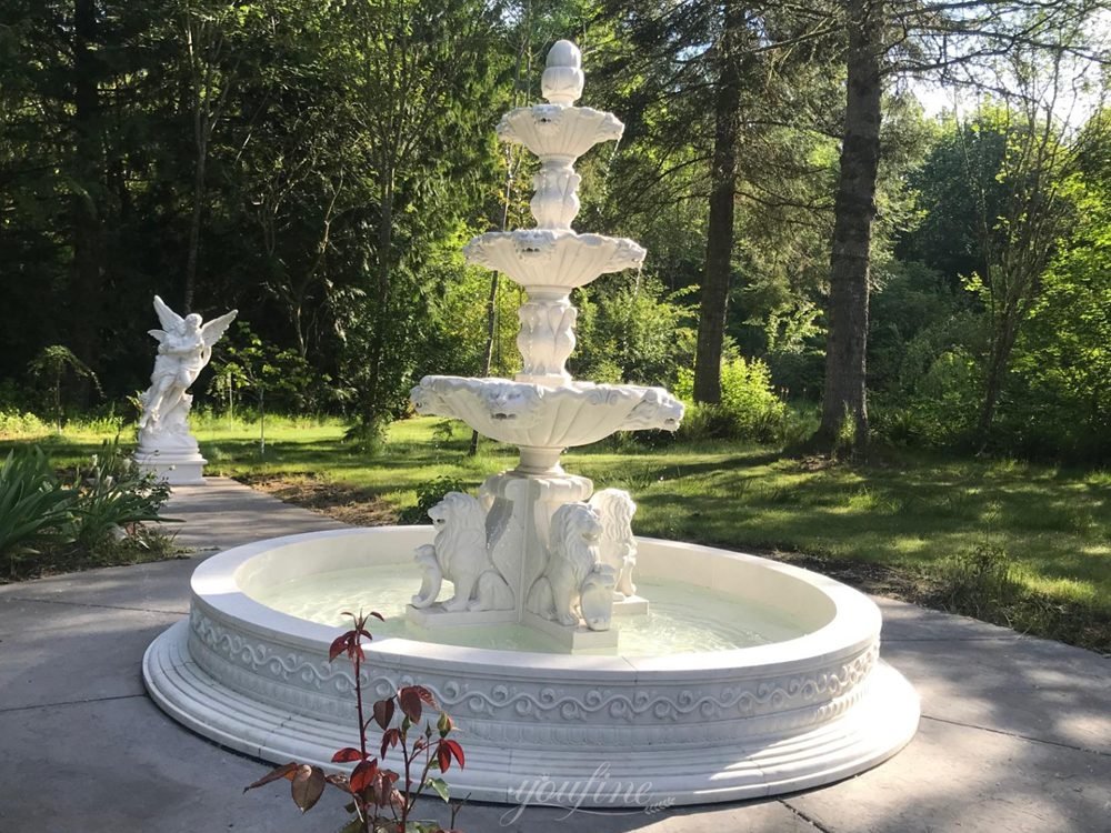 American private garden marble lion fountain feedback