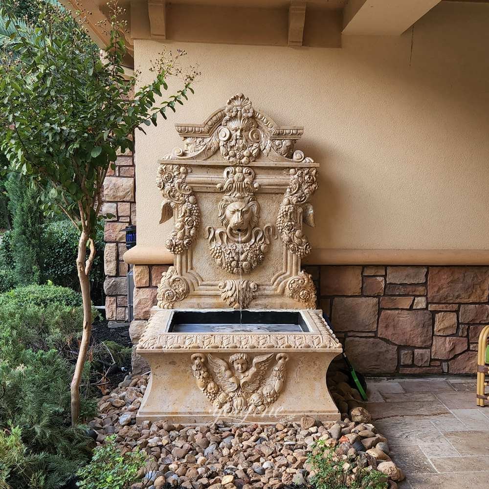American villa terrace marble lion fountain feedback