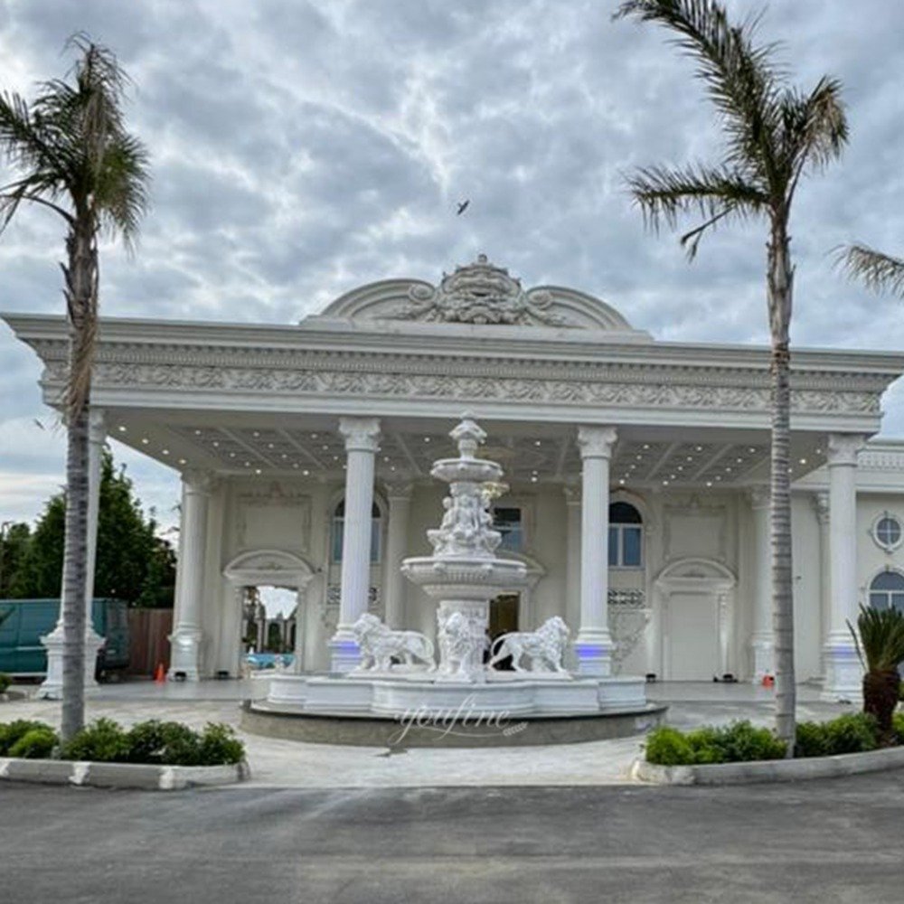 Italian wedding hotel marble lion fountain feedback