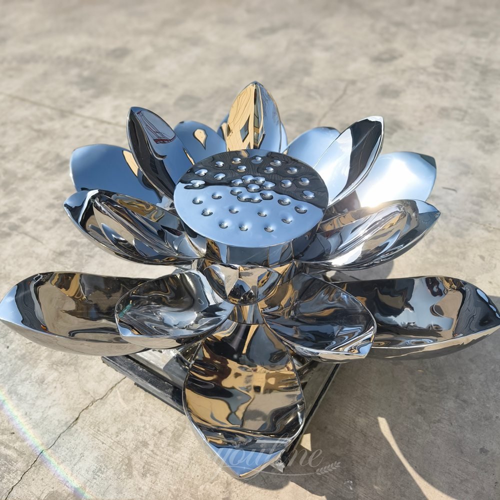 realistic stainless steel lotus flower water sculpture fountain for sale realistic stainless steel lotus flower water sculpture fountain