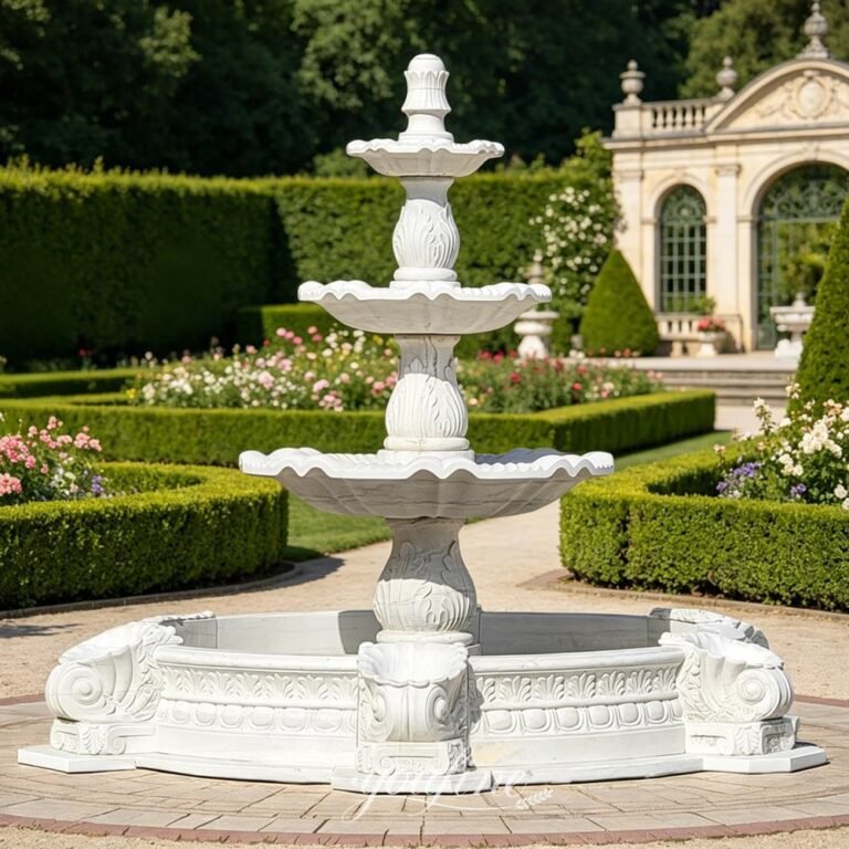 garden marble tiered fountain