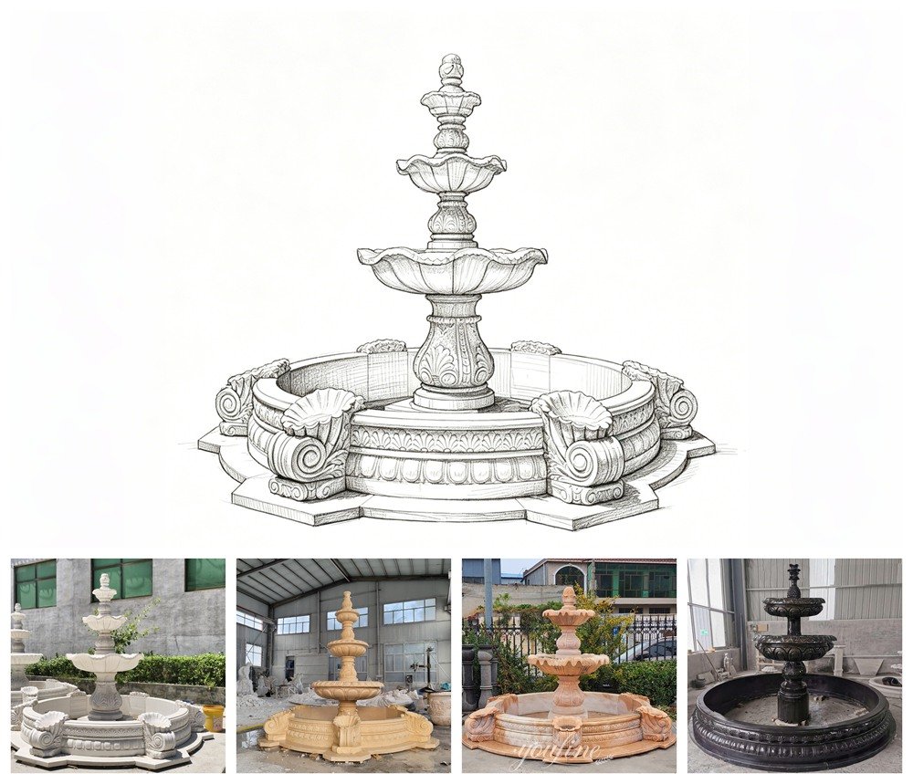 marble tiered fountain customization services
