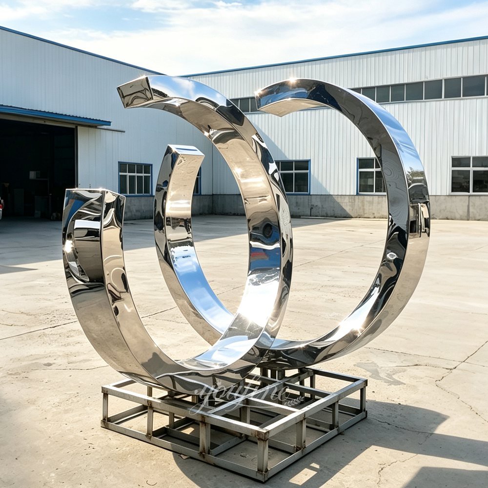 mirrored stainless steel 2 c shaped fountain side view mirrored stainless steel 2 c shaped fountain side view