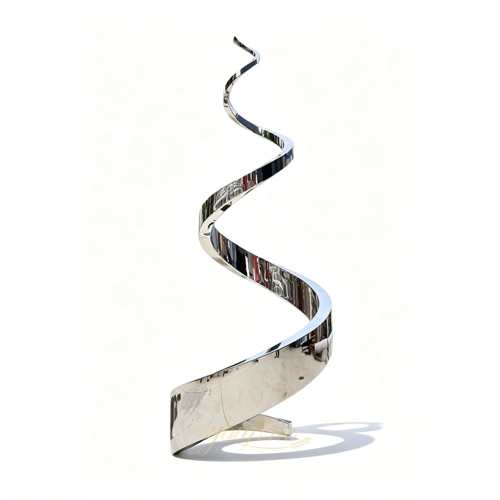 modern stainless steel spiral sculpture water feature for sale modern stainless steel spiral sculpture water feature