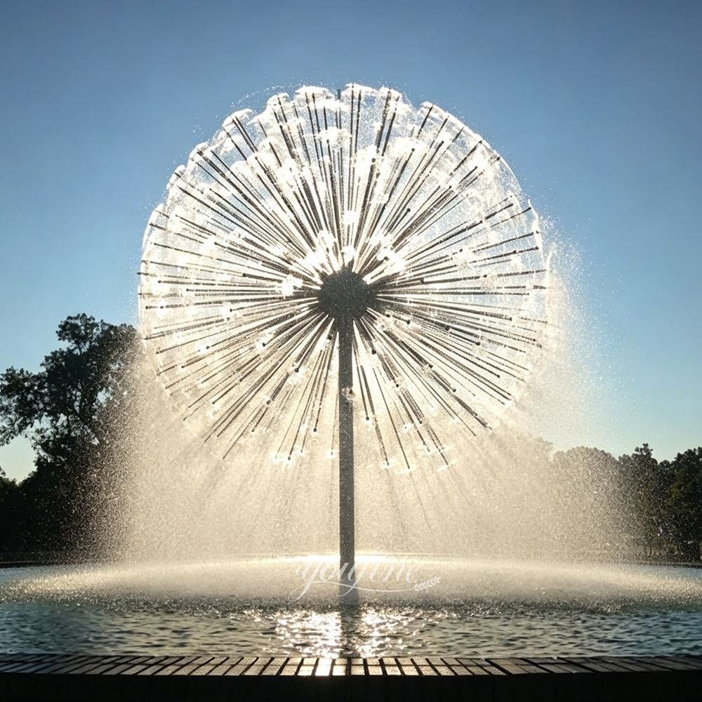 outdoor stainless steel dandelion sculpture fountain outdoor stainless steel dandelion sculpture fountain