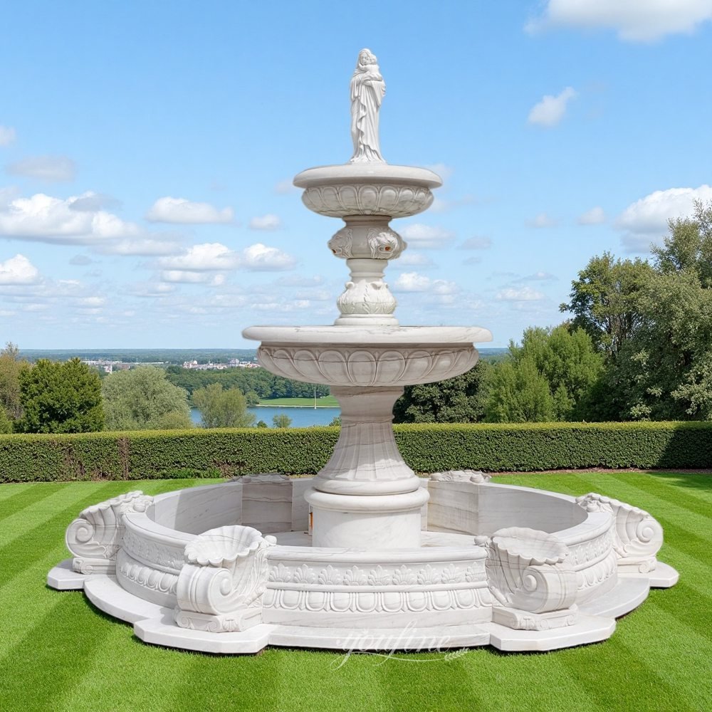 tiered marble virgin mary holding baby jesus statue fountain for outdoor tiered marble virgin mary holding baby jesus statue fountain for outdoor