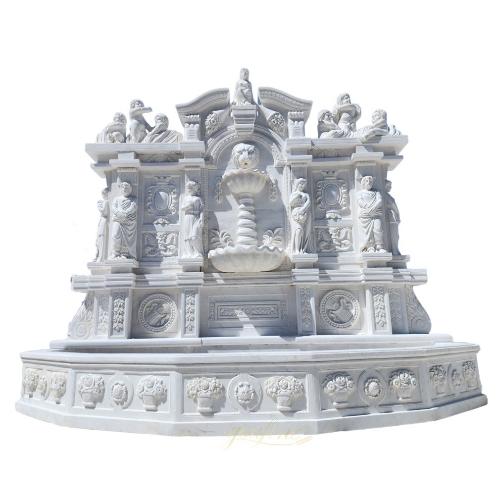 grand neoclassical wall fountain with exquisite carvings for sale grand neoclassical wall fountain with exquisite carvings