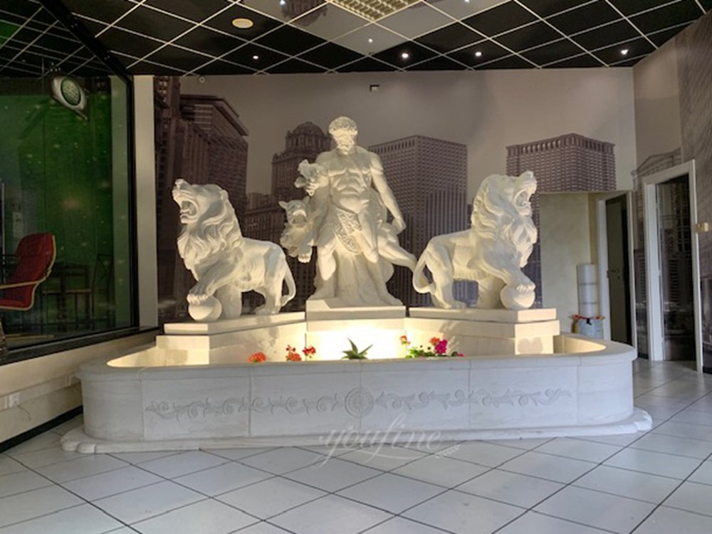 marble wall fountain at US hotel