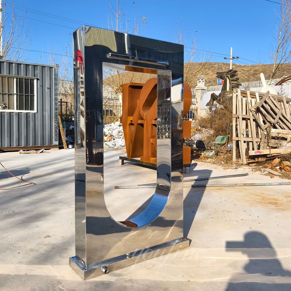 mirror finish stainless steel u shaped photo frame fountain side view mirror finish stainless steel u shaped photo frame fountain side view